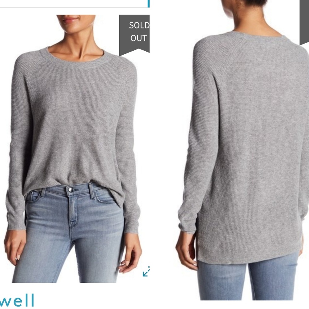 Madewell Crew neck waffle knit pullover sweater L
